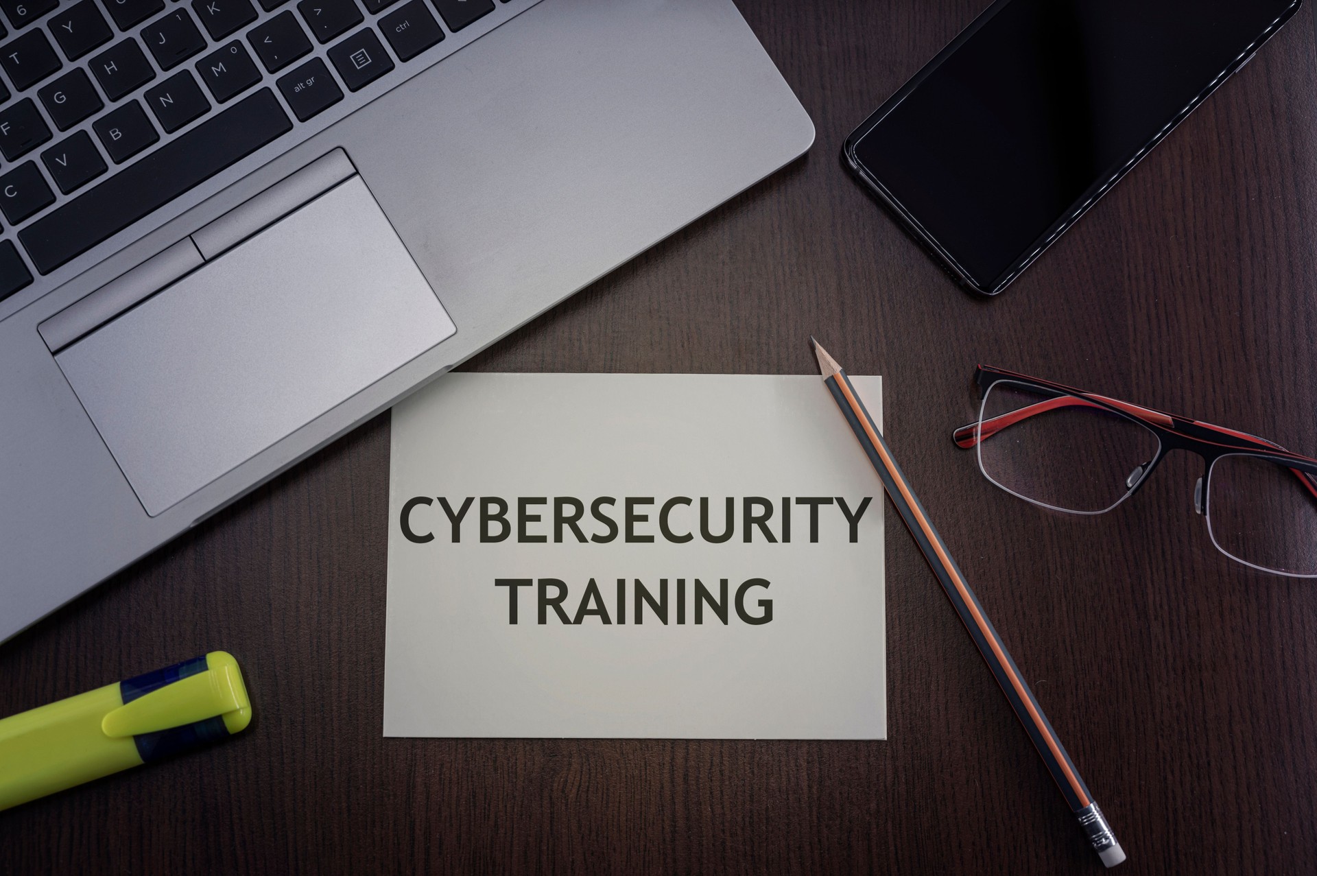Cybersecurity training concept.